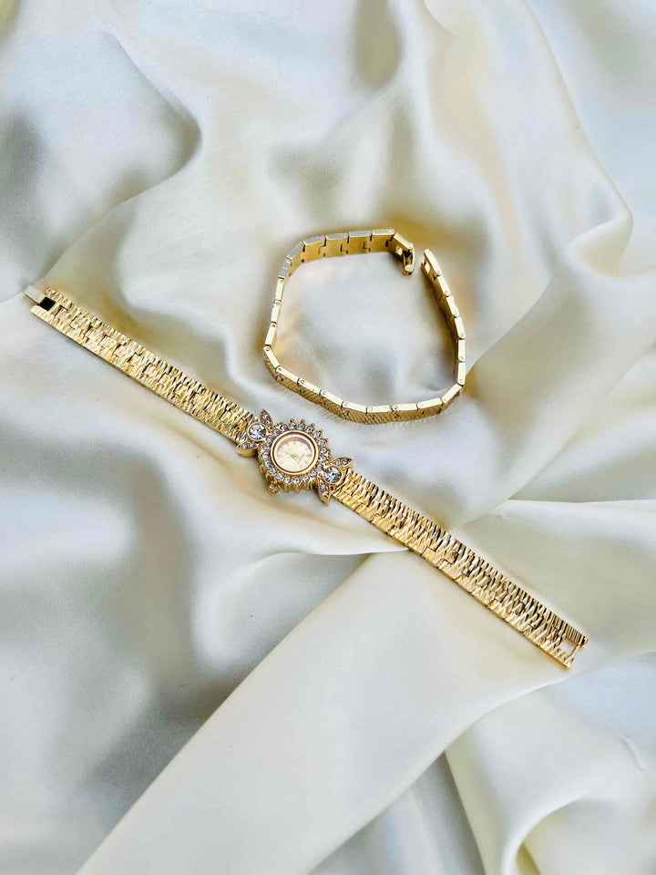 Luxury Zircon Watch & Bracelet